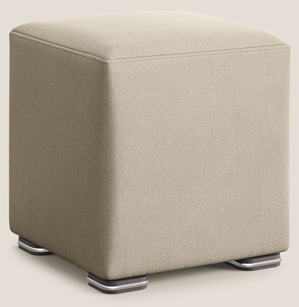 Cube pouf in microfibra smacchiabile T11 tortora