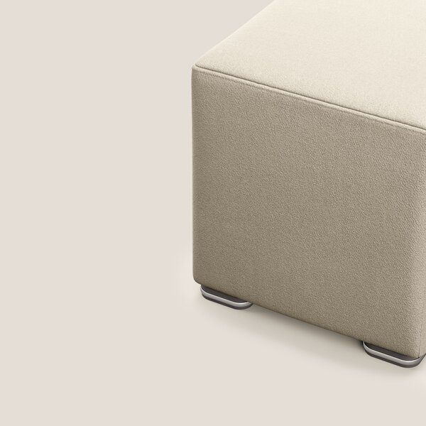 Cube pouf in microfibra smacchiabile T11 tortora