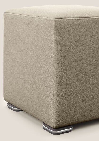 Cube pouf in microfibra smacchiabile T11 tortora