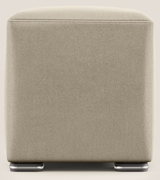 Cube pouf in microfibra smacchiabile T11 tortora