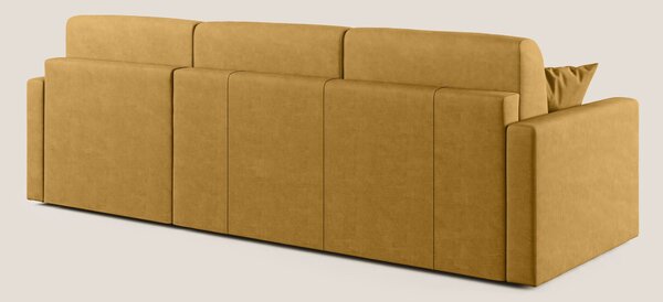 Chris Divano letto angolare con penisola in microfibra smacchiabile T1
