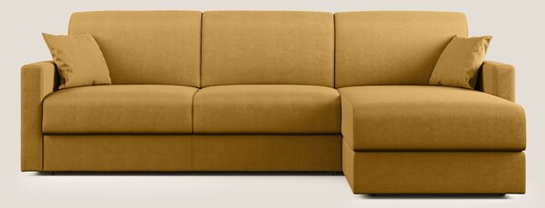 Chris Divano letto angolare con penisola in microfibra smacchiabile T1