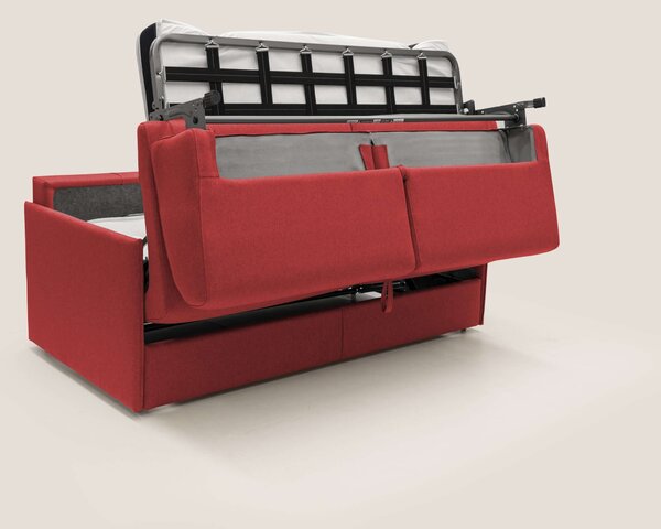 Evans Divano letto matrimoniale in tessuto impermeabile T13 rosso