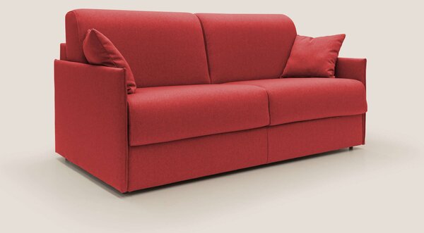 Evans Divano letto matrimoniale in tessuto impermeabile T13 rosso