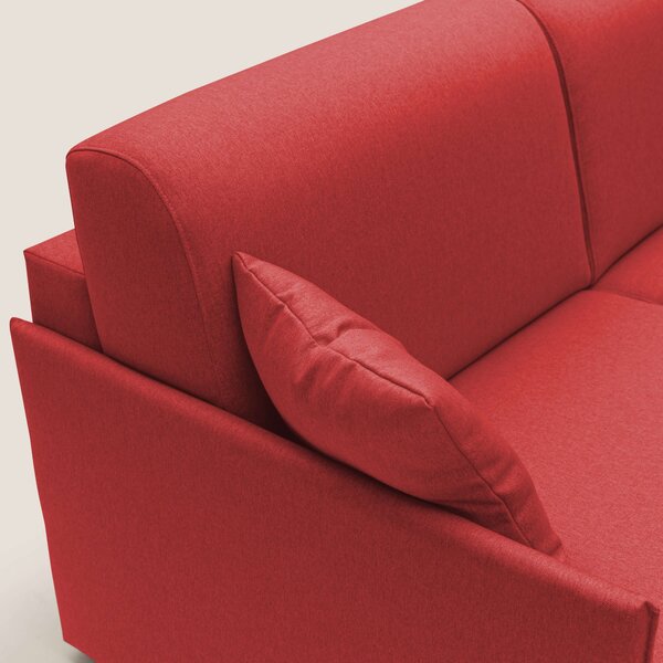 Evans Divano letto matrimoniale in tessuto impermeabile T13 rosso