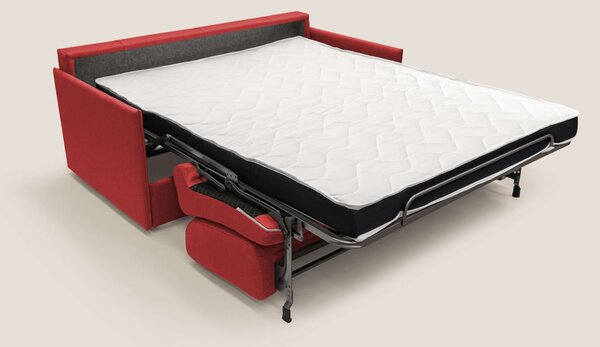 Evans Divano letto matrimoniale in tessuto impermeabile T13 rosso