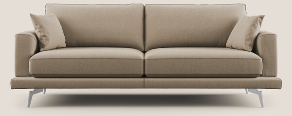 Dorian divano moderno in tessuto morbido antimacchia T05 beige