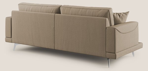 Dorian divano moderno in tessuto morbido antimacchia T05 beige