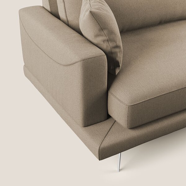 Dorian divano moderno in tessuto morbido antimacchia T05 beige