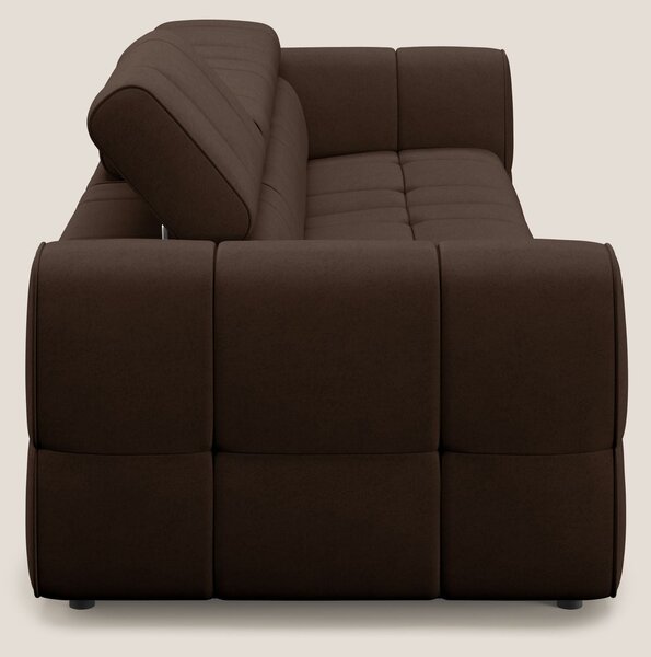 Giotto Divano modulare a 3 sedute con opzione relax elettrico in micro