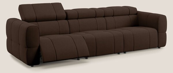 Giotto Divano modulare a 3 sedute con opzione relax elettrico in micro