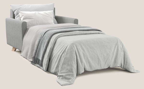 Edgar poltrona letto in tessuto felis impermeabile T03 grigio chiaro