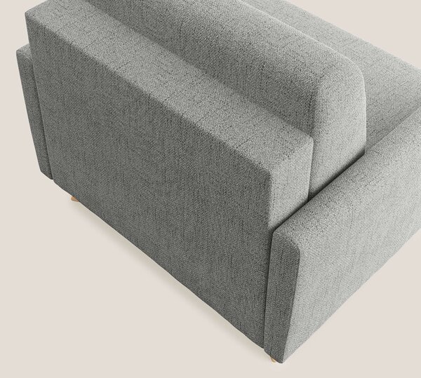 Edgar poltrona letto in tessuto felis impermeabile T03 grigio chiaro