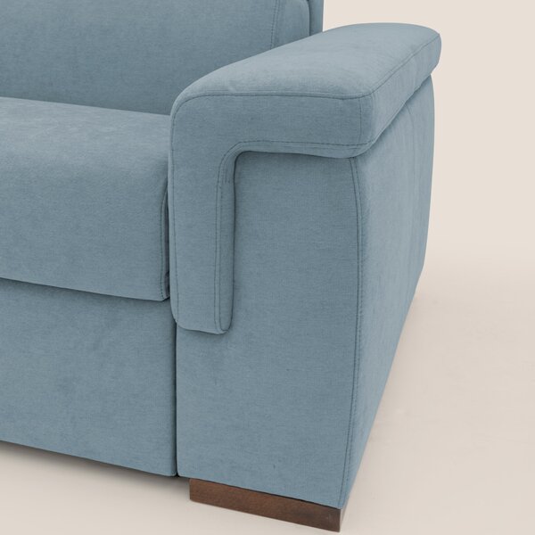 Giunone divano letto con materasso alto 18 cm e poggiatesta reclinabil