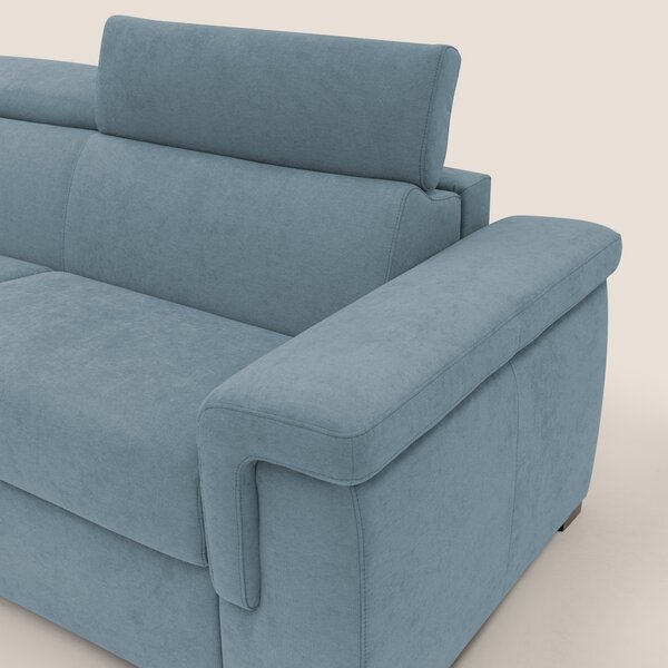 Giunone divano letto con materasso alto 18 cm e poggiatesta reclinabil