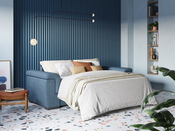 Giunone divano letto con materasso alto 18 cm e poggiatesta reclinabil