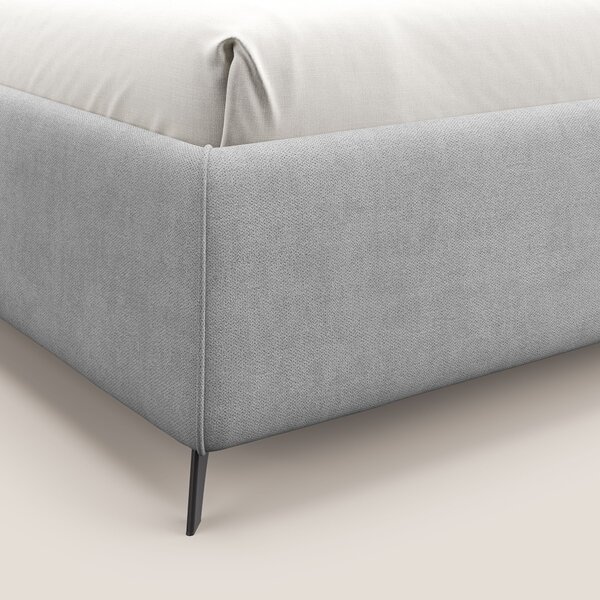 Sara sommier con giroletto contenitore in tessuto impermeabile T02 gri