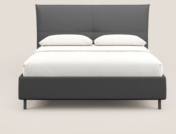 Izumi letto imbottito contenitore con piedi alti in tessuto smacchiabi