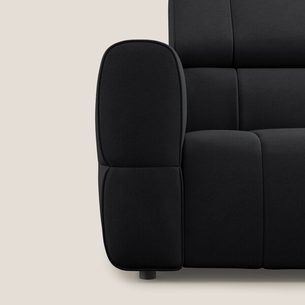 Giotto Divano modulare con opzione relax elettrico in microfibra effet