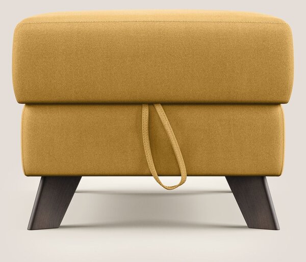 Moon Pouf contenitore e piedini alti in microfibra impermeabile T11 gi