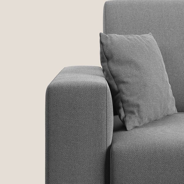 Marte divano angolare in tessuto smacchiabile impermeabile T08 grigio