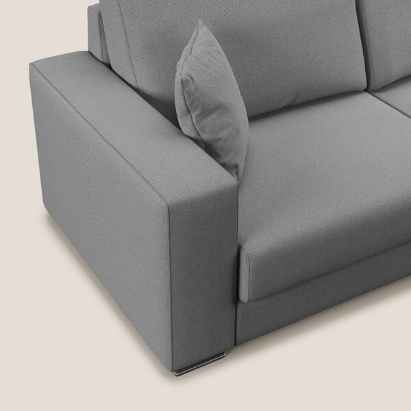 Marte divano angolare in tessuto smacchiabile impermeabile T08 grigio