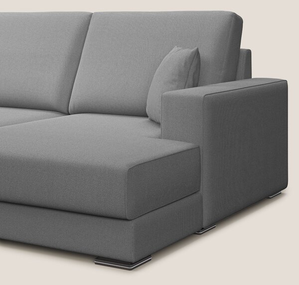 Marte divano angolare in tessuto smacchiabile impermeabile T08 grigio