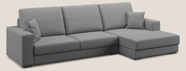 Marte divano angolare in tessuto smacchiabile impermeabile T08 grigio
