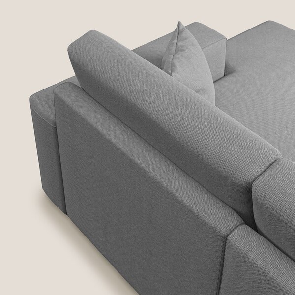 Marte divano angolare in tessuto smacchiabile impermeabile T08 grigio