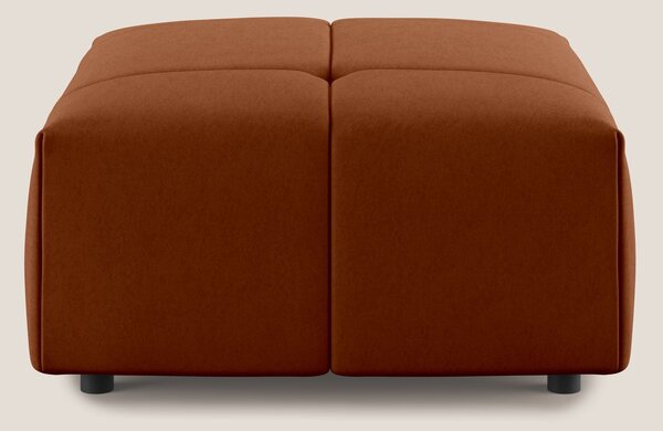 Giotto pouf in morbida microfibra effetto velluto impermeabile idrorep