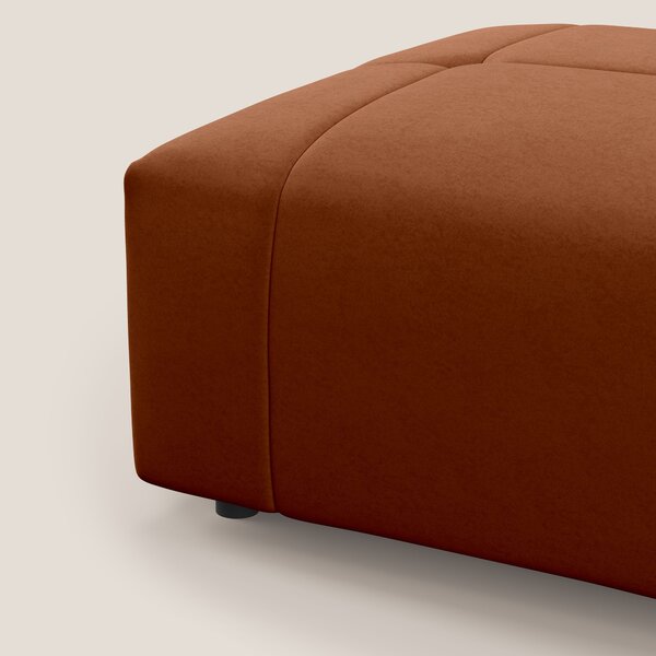 Giotto pouf in morbida microfibra effetto velluto impermeabile idrorep