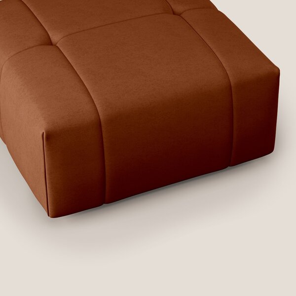 Giotto pouf in morbida microfibra effetto velluto impermeabile idrorep