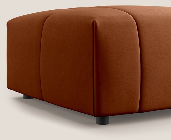 Giotto pouf in morbida microfibra effetto velluto impermeabile idrorep