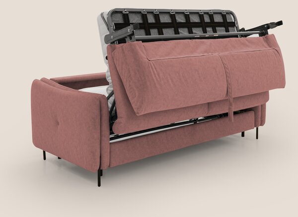 Gregory Divano letto con materasso h18 cm in microfibra effetto vellut