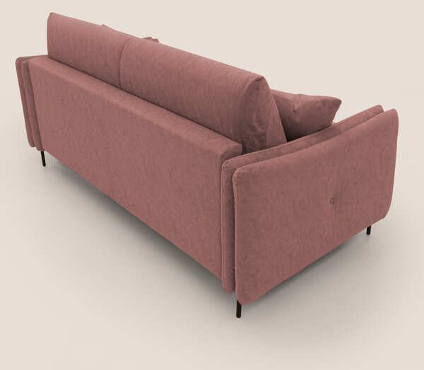 Gregory Divano letto con materasso h18 cm in microfibra effetto vellut