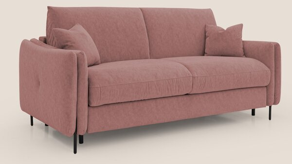 Gregory Divano letto con materasso h18 cm in microfibra effetto vellut