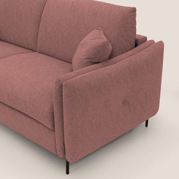 Gregory Divano letto con materasso h18 cm in microfibra effetto vellut