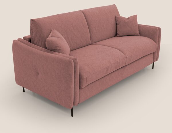 Gregory Divano letto con materasso h18 cm in microfibra effetto vellut
