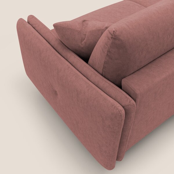 Gregory Divano letto con materasso h18 cm in microfibra effetto vellut