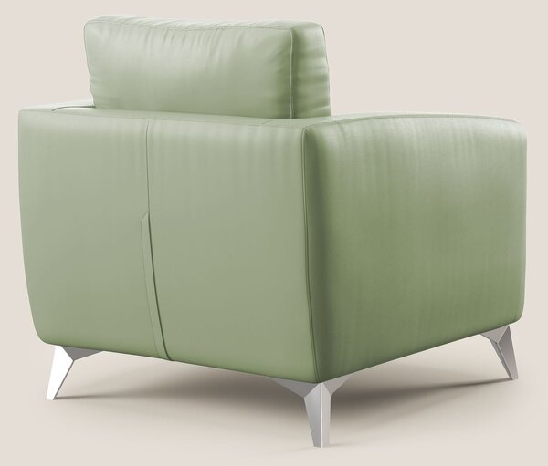 Orione Poltroncina in ecopelle moderna e impermeabile T04 verde