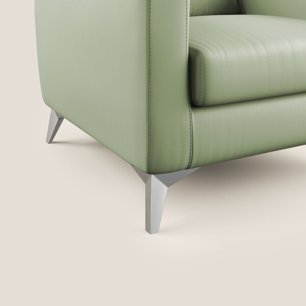 Orione Poltroncina in ecopelle moderna e impermeabile T04 verde