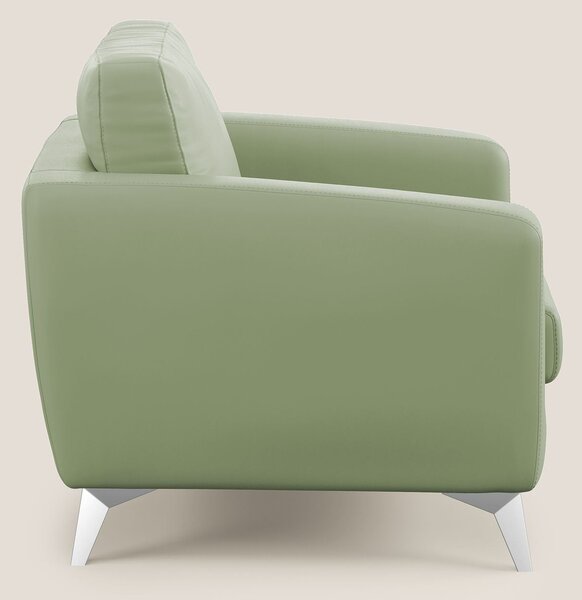 Orione Poltroncina in ecopelle moderna e impermeabile T04 verde
