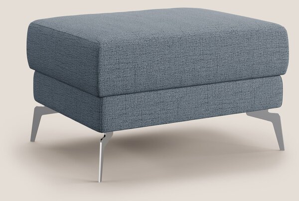 Star Pouf con piedini alti in tessuto impermeabile fiammato T03 blu