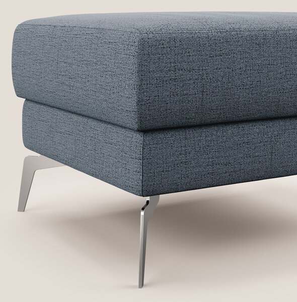 Star Pouf con piedini alti in tessuto impermeabile fiammato T03 blu