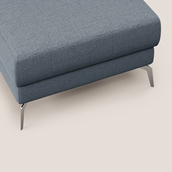 Star Pouf con piedini alti in tessuto impermeabile fiammato T03 blu
