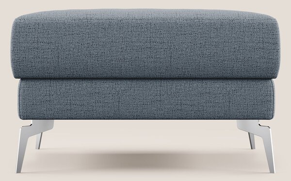 Star Pouf con piedini alti in tessuto impermeabile fiammato T03 blu