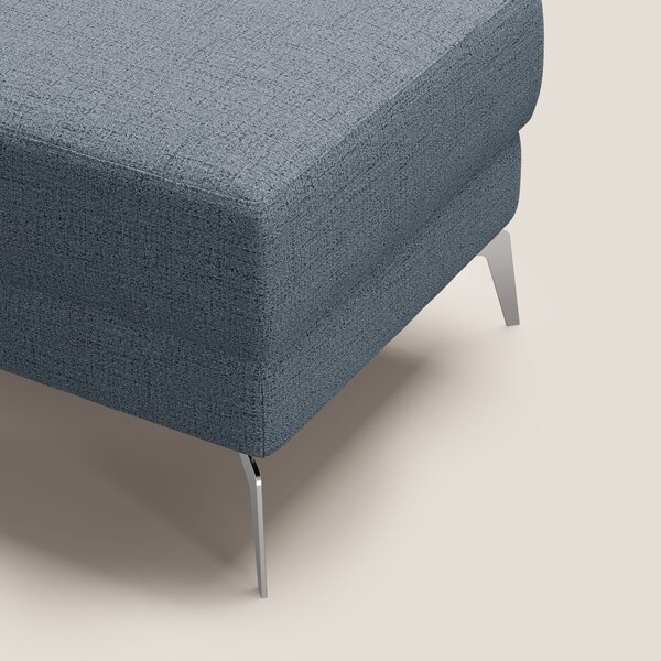 Star Pouf con piedini alti in tessuto impermeabile fiammato T03 blu