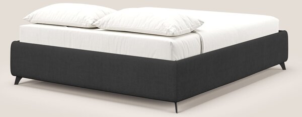 Sara sommier con giroletto contenitore in tessuto impermeabile T02 ner