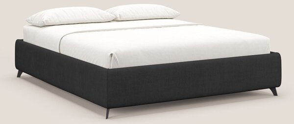 Sara sommier con giroletto contenitore in tessuto impermeabile T02 ner