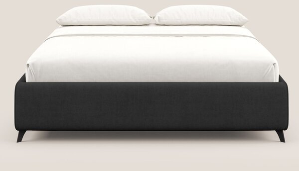 Sara sommier con giroletto contenitore in tessuto impermeabile T02 ner
